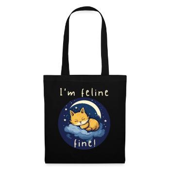 Feline Fine Moonlit Kitten - Stoffbeutel - Schwarz - Vorne
