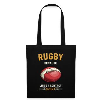 Rugby Because Life's a Contact Sport - Tote Bag - black - Front