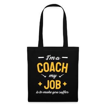 Coach Mindset Tee: Tough Love Motivation - Tote Bag - black - Front
