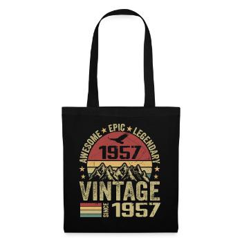 Vintage 1957 Birthday Gift 1957 - Born in 1957 - Tote Bag - black - Front