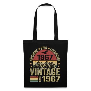 Vintage 1967 Cadeau Anniversaire 1967 - Né en 1967 - Sac en tissu - noir - Devant