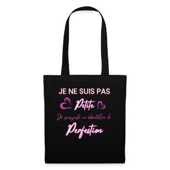 Je ne suis pas Petite Perfection - Sac en tissu - noir - Devant