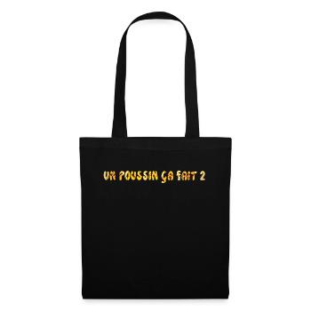 Leopard text on black background - Tote Bag - black - Front