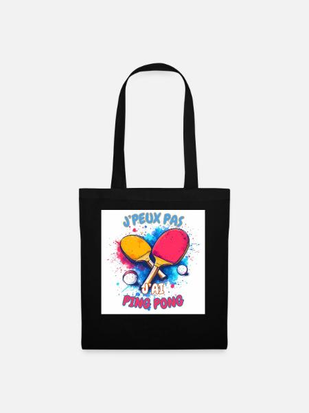 Ping Pong Coloré Déchaîné - Sac en tissu - noir