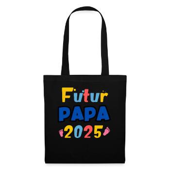 zukünftiger Vater 2025 - Stoffbeutel - Schwarz - Vorne