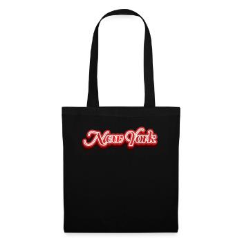 New York Neon Retro Script - Stoffbeutel - Schwarz - Vorne