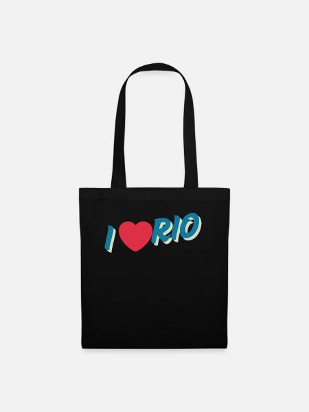 J’adore l’esprit de Rio City - Sac en tissu - noir