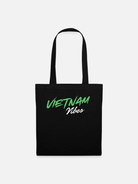 Vietnam Vibes Brush Script - Tote Bag - black