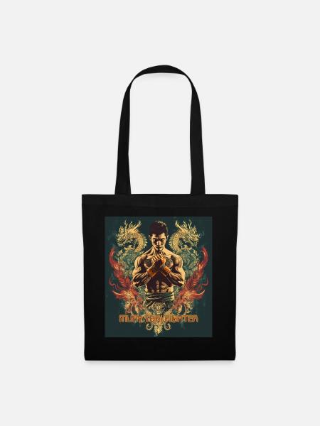 Muay Thai Drachenwut - Stoffbeutel - Schwarz