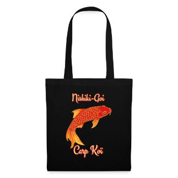 Carpe koi Nishiki-Goi - Sac en tissu - noir - Devant