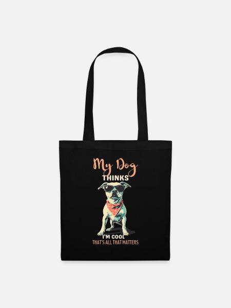 Cool Dog Thinks I'm Cool Bandana - Tote Bag - black