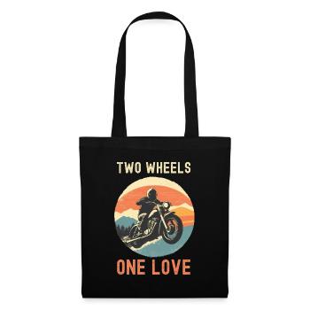 Deux Roues, Un Amour - Sac en tissu - noir - Devant
