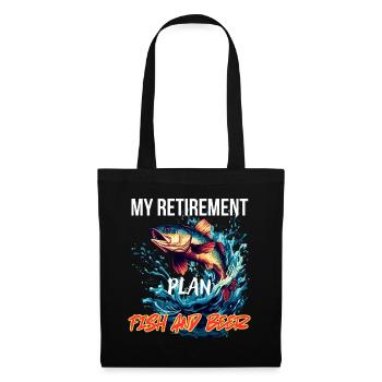 My Retirement Plan: Fish and Beer - Tote Bag - black - Front