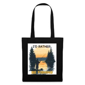 I'D RATHER BE FISHING SUNSET - Tote Bag - black - Front