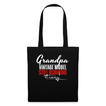 Grandpa Vintage Model toujours en marche - Sac en tissu - noir - Devant