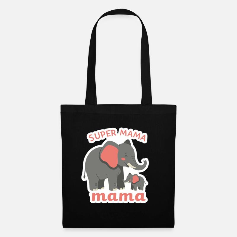 Super Elephant Mom - Tote Bag - black