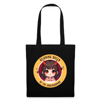 Süßes Anime Teufelchen Kawaii Königin Anime Style - Stoffbeutel - Schwarz - Vorne
