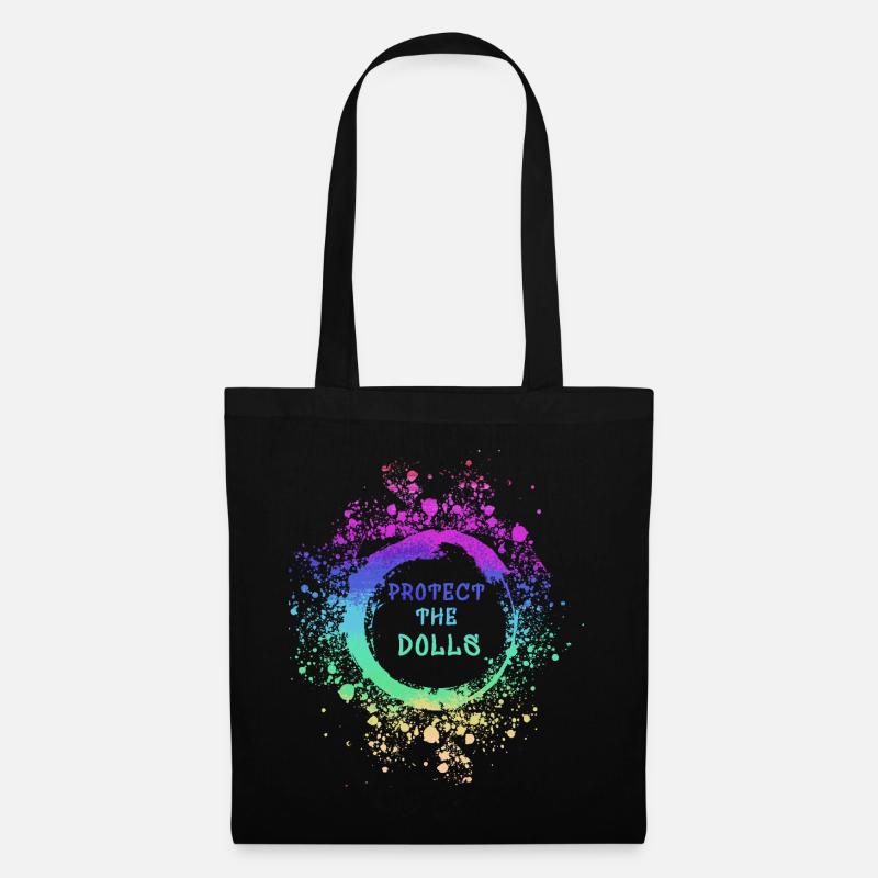 trans, pride, LGBT,regenbogen, protect the dolls - Stoffbeutel - Schwarz