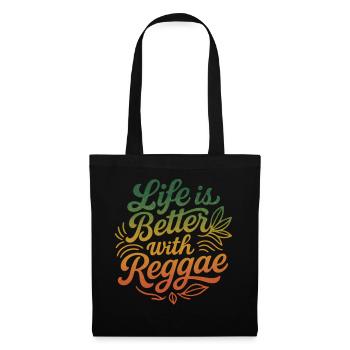 Life is Better with Reggae Rastafari Jamaica Style - Tote Bag - black - Front