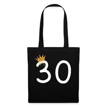 30 - Stoffbeutel - Schwarz - Vorne