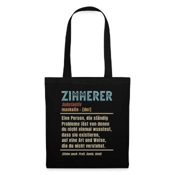 Charpentier Signification Définition Charpentier - Sac en tissu - noir - Devant
