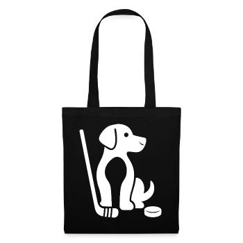 Teckel Beagle Maître Maître De Hockey sur Glace - Sac en tissu - noir - Devant