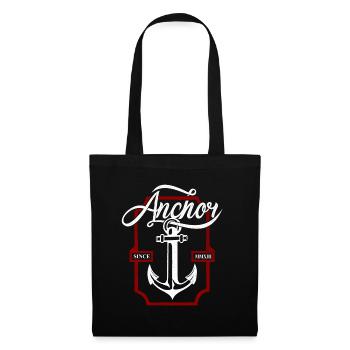 Vintage Anchor Typography – Retro Nautical Design - Tote Bag - black - Front