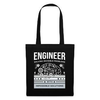 ENGINEER – Solving Invisible Problems T-Shirt - Tote Bag - black - Front