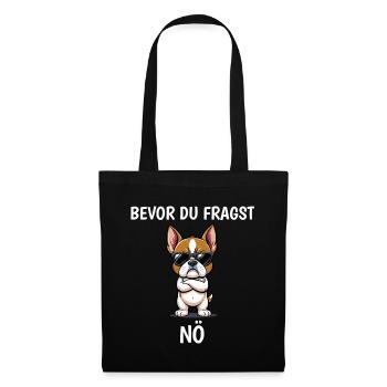 Before you ask: NÖ Bulldog - Tote Bag - black - Front