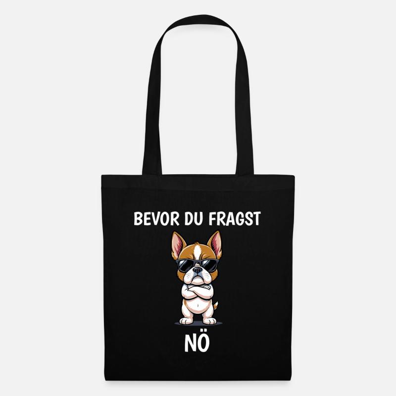 Bevor Du Fragst NÖ Bulldog - Stoffbeutel - Schwarz
