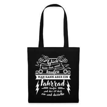 You can't buy happiness - buy a bike - Tote Bag - black - Front