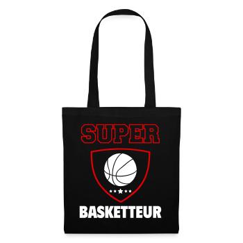 Super basketteur, fête des pères, noël - Sac en tissu - noir - Devant