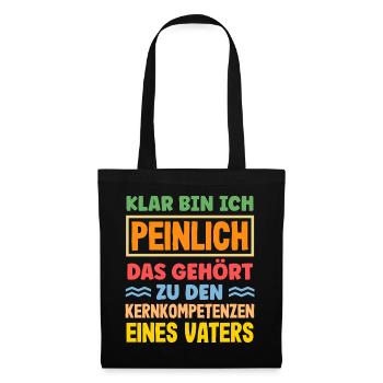 Drôle de cadeau de fête des pères papa bière - Sac en tissu - noir - Devant
