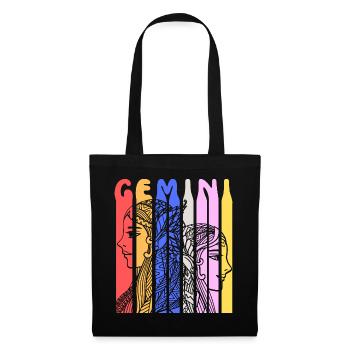 Gemini Zodiac Horoscope Colorful Astrology Design - Tote Bag - black - Front
