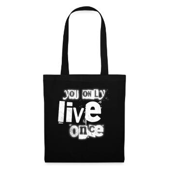 Une seule vie - Sac en tissu - noir - Devant