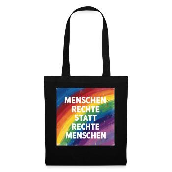 Human rights instead of right-wing people - Tote Bag - black - Front