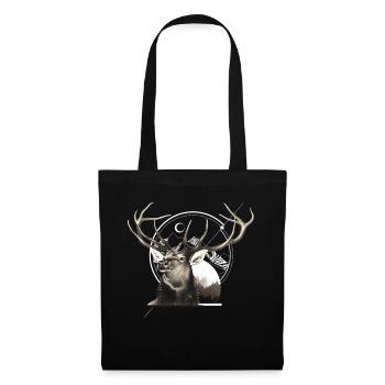 Mountain Deer Graphic - Tote Bag - black - Front