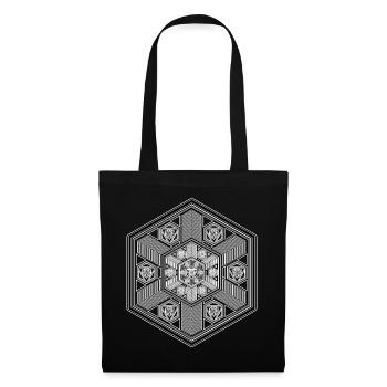 Yoga Meditation Geometry Hexagon Mandala Pattern - Tote Bag - black - Front