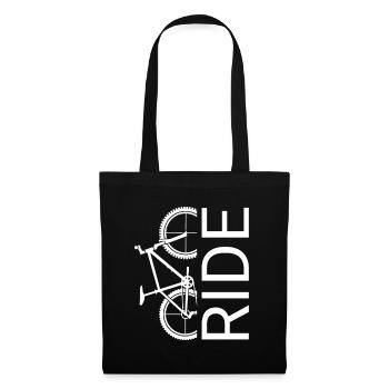 Ride Bike Art - Stoffbeutel - Schwarz - Vorne