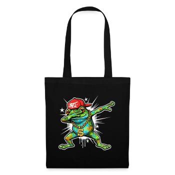 Graffiti frog in Dab street art design - Tote Bag - black - Front