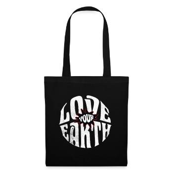 Aimez votre Terre – Design de déclaration durable - Sac en tissu - noir - Devant
