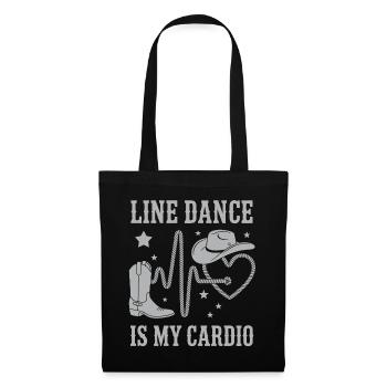 Line Dance Cardio Cowboy - Stoffbeutel - Schwarz - Vorne