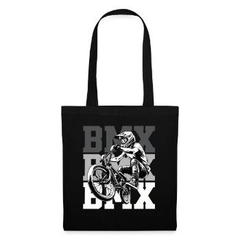 BMX Freestyle Action Art urbain urbain - Sac en tissu - noir - Devant