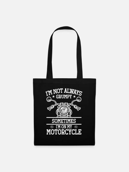 I'm not always grumpy – motorcycle - Tote Bag - black