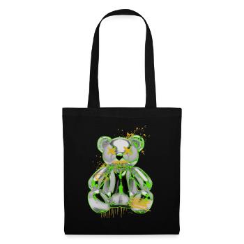 Rébellion des ours en peluche graffitis Art urbain - Sac en tissu - noir - Devant