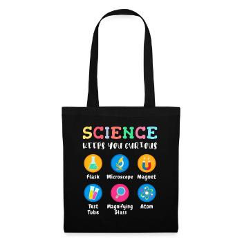 La science suscite la curiosité - Sac en tissu - noir - Devant