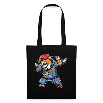 Graffiti Bulldog Hoodie Cap Street Art - Tote Bag - black - Front
