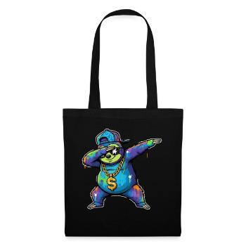 Sloth Graffiti with Gold Chain Street Art - Tote Bag - black - Front