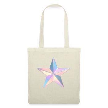 Étoile irisée pastel - Sac en tissu - nature - Devant