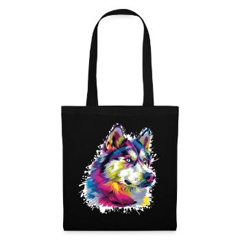 Wolf Animal Art - Tote Bag - black - Front